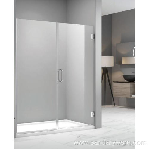 in line hinge style shower door